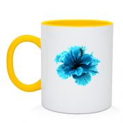 Чашка з блакитною квіткою