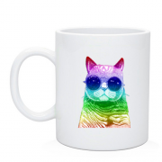 Чашка Радужный кот