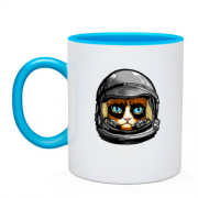 Чашка с котом - космонавтом