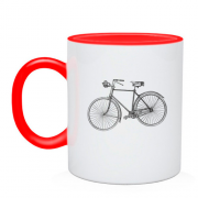 Чашка с контурным велосипедом