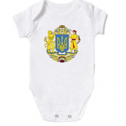Детское боди с большим гербом Украины