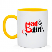 Чашка з рогами і вилами Bad girl