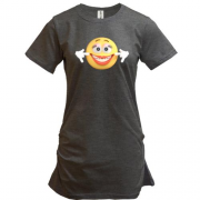Подовжена футболка з усміхненим емоджі