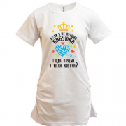 Подовжена футболка з короною "Краща бабуся"