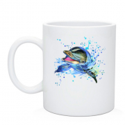 Чашка с дельфином выглядывающим из воды (1)