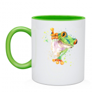 Чашка з деревною жабою