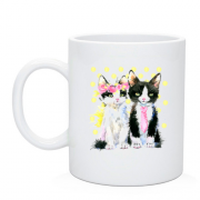 Чашка с акварельными котятами