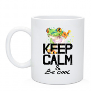 Чашка з жабою Keep calm & be cool