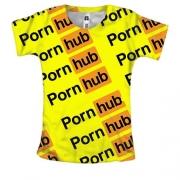 Женская 3D футболка Pornhub pattern