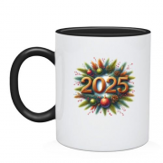 Чашка 2025 з ялинковим букетом