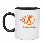 Чашка Counter Strike со стилизованным огнем