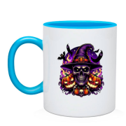 Чашка Джек череп з гарбузами