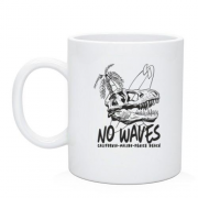 Чашка No waves Серфінг Динозавр