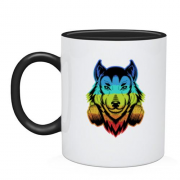 Чашка Rainbow Wolf