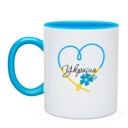 Чашка Україна (серце з квіткою)