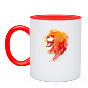 Чашка "Акварельный лев"