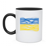 Чашка "Прапор України у вигляді хвиль"