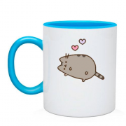 Чашка з Пушин котом і сердечками