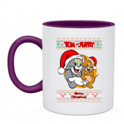 Чашка с Томом и Джерри "Merry Christmas"