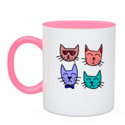 Чашка з чотирма котами