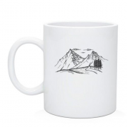 Чашка із зображенням гір