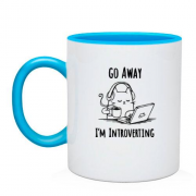 Чашка з котиком інтровертом "Go away"