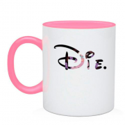 Чашка с надписью "Die" в стиле Дисней