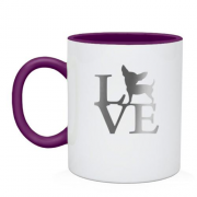Чашка с надписью "Love Dog"