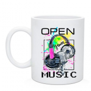 Чашка з навушниками Open your music (2)