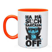 Чашка з мавпою "such sarcasm"