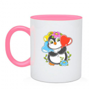 Чашка з пінгвіном та кульками