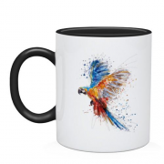 Чашка з пурхаючим папугою