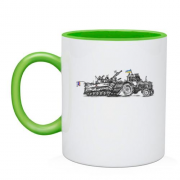 Чашка с принтом "Тракторные войска"