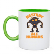 Чашка с роботом "Destroy all humans"
