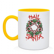 Чашка с рождественским венком "Hail Santa"
