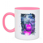 Чашка с розовым монстром "enjoy the universe"