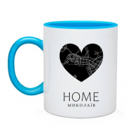 Чашка с сердцем "Home Николаев"