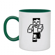 Чашка с силуэтом персонажа Minecraft