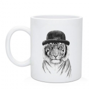 Чашка з тигром в капелюсі