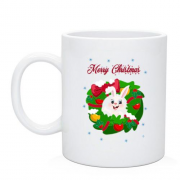 Чашка с зайцем "Счастливого Рождества"