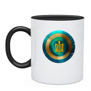 Чашка со щитом и гербом Украины