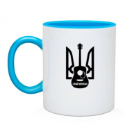 Чашка стилизованный тризуб "Слухай українську"