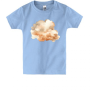 Детская футболка Бежевое акварельное облако