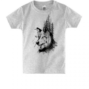 Детская футболка Дикий волк