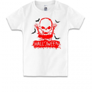 Детская футболка Halloween Череп с воронами