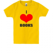 Детская футболка I love books