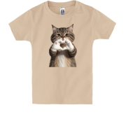 Дитяча футболка Кіт із серцем