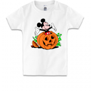 Детская футболка Микки Маус с тыквой