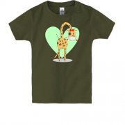 Детская футболка Папа жираф