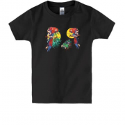 Детская футболка Parrots bright art